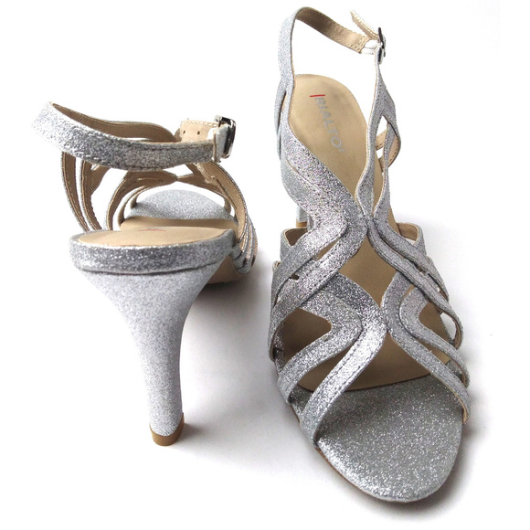 Rialto Randie Evening Dress Sandals Silver 9M - Picture 4 of 8